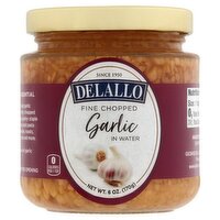 DeLallo Fine Chopped Garlic in Water, 6 oz