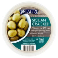 DeLallo Sicilian Cracked Olives in Brine, 5 oz