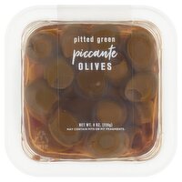 DeLallo Pitted Green Piccante Olives, 8 oz, 8 Ounce