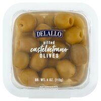 Delallo Pitted Castelvetrano Olives, 4 oz