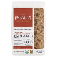 DeLallo Organic Whole Wheat Farfalle Pasta, 16 oz