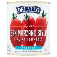 Delallo San Marzano Style Italian Crushed Tomatoes, 28 oz