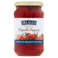 DeLallo Roasted Piquillo Peppers in Water, 12 oz