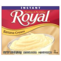Royal Banana Cream Instant Pudding and Pie Filling, 1.85 oz, 1.85 Ounce