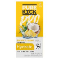 Pure Kick Pro Hydrate Pineapple Coconut Drink Mix, 6 count, 1.45 oz