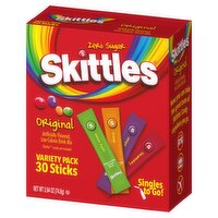 Skittles Zero Sugar Original Sticks Variety Pack, 30 count, 2.64 oz