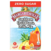 Margaritaville Zero Sugar Caribbean Fruit Punch Drink Mix, 6 count, 0.54 oz