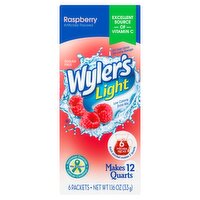 Wyler's Light Raspberry Low Calorie Drink Mix, 6 count, 1.16 oz