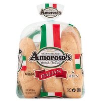 Amoroso's Sliced Italian Bread & Rolls, 6 count, 18 oz, 13 Ounce