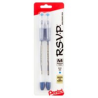 Pentel R.S.V.P. Blue Ink 1.0mm Ballpoint Pen, Medium, 2 count