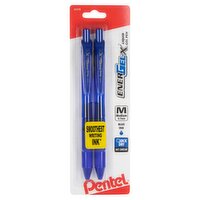 Pentel EnerGel-X Medium 0.7mm Blue Ink Liquid Gel Pen, 2 count