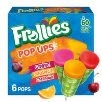 Frollies Pop Ups Grape Orange Cherry Frozen Dairy Dessert Pops, 6 count, 16.5 fl oz