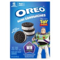 Oreo Disney Pixar Toy Story Frozen Dairy Dessert Mini Sandwiches, 12 count, 15 fl oz, 15 Fluid ounce