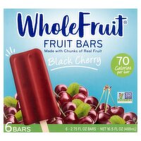 Whole Fruit Black Cherry Fruit Bars, 2.75 fl oz, 6 count, 16.5 Fluid ounce