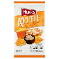 Herr's Kettle Cooked Cheddar Horseradish Flavored Potato Chips, 7 1/2 oz