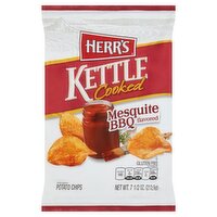 Herr's Kettle Cooked Mesquite BBQ Flavored Potato Chips, 7 1/2 oz, 7.5 Ounce