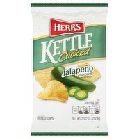 Herr's Kettle Cooked Jalapeño Flavored Potato Chips, 7 1/2 oz, 8 Ounce