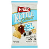 Herr's Kettle Cooked Boardwalk Salt & Vinegar Flavored Potato Chips, 7 1/2 oz, 10 Ounce