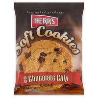 Herr's Chocolate Chip Flavored Soft Cookies, 2 count, 2 1/2 oz