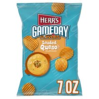 Herr's Gameday Flavors Loaded Queso Flavored Potato Chips, 7 oz