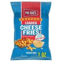 Herr's Freedom Loaded Cheese Fries Potato Chips, 7 oz, 7 Ounce