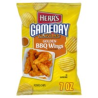Herr's Gameday Flavors Golden BBQ Wings Flavored Potato Chips, 7 oz