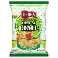 Herr's Restaurant Style Hint of Lime Flavored Tortilla Chips, 11 oz, 11 Ounce