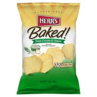 HERR'S Baked! Sour Cream & Onion Flavored Potato Crisps, 7 oz, 7 Ounce