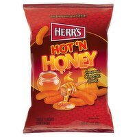 Herr's Hot 'n Honey Cheese Curls Flavored Corn Snacks, 3 oz, 3 Ounce