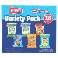 Herr's Single Serve Bags Variety Pack, 1 oz, 18 count