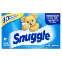 Snuggle Blue Sparkle Fabric Conditioner Sheets, 80 count, 80 Each