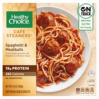 Healthy Choice Café Steamers Spaghetti & Meatballs, 9.5 oz