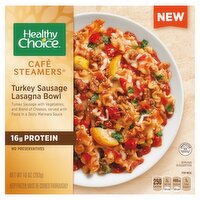 Healthy Choice Café Steamers Turkey Sausage Lasagna Bowl, 10 oz, 10 Ounce