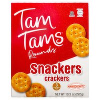 Manischewitz Tam Tams Rounds Snackers Crackers, 3 count, 10.3 oz