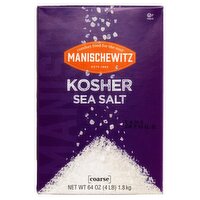 Manischewitz Kosher Coarse Sea Salt, 64 oz