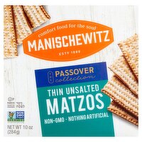 Manischewitz Thin Unsalted Matzos, 10 oz