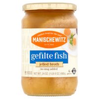 Manischewitz Jelled Broth Gefilte Fish, 6 count, 24 oz, 24 Ounce