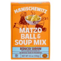 Manischewitz Reduced Sodium Matzo Ball & Soup Mix, 2 count, 4.5 oz, 4.5 Ounce