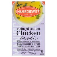 Manischewitz Reduced Sodium Chicken Broth, 17 oz