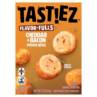 TASTIEZ Flavor-fulls Breaded Cheddar & Bacon Potato Bites, 11 OZ (Frozen Appetizers)