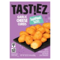 TASTIEZ Breaded Garlic Cheese Curds Sharing Size, 22 OZ (Frozen Appetizers)