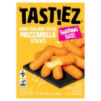 TASTIEZ Breaded Mini Italian-Style Mozzarella Sticks Sharing Size, 22 OZ (Frozen Appetizers)