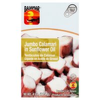Bajamar Jumbo Calamari in Sunflower Oil, 4 oz