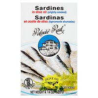 Palacio Real Slightly Smoked Sardines in Olive Oil, 4 1/4 oz