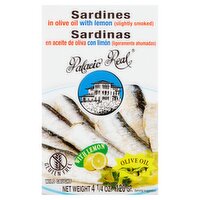 Palacio Real Slightly Smoked Sardines in Olive Oil with Lemon, 4 1/4 oz