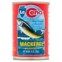 La Cena Mackerel in Brine, 15 oz