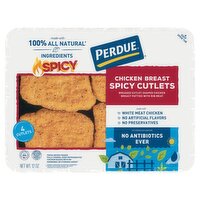 Perdue Spicy Chicken Breast Cutlets, 4 count, 12 oz, 12 Ounce