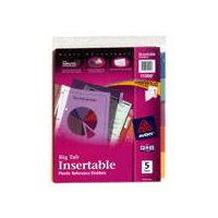 Avery 5 Big Tab Insertable Plastic Dividers, 5 Each