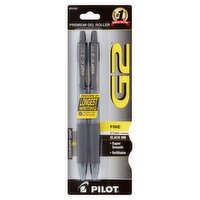 Pilot G2 Fine 0.7 mm Black Ink Premium Gel Roller Pens, 2 count