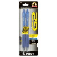 Pilot G2 Fine 0.7 mm Blue Ink Premium Gel Roller Pens, 2 count, 2 Each